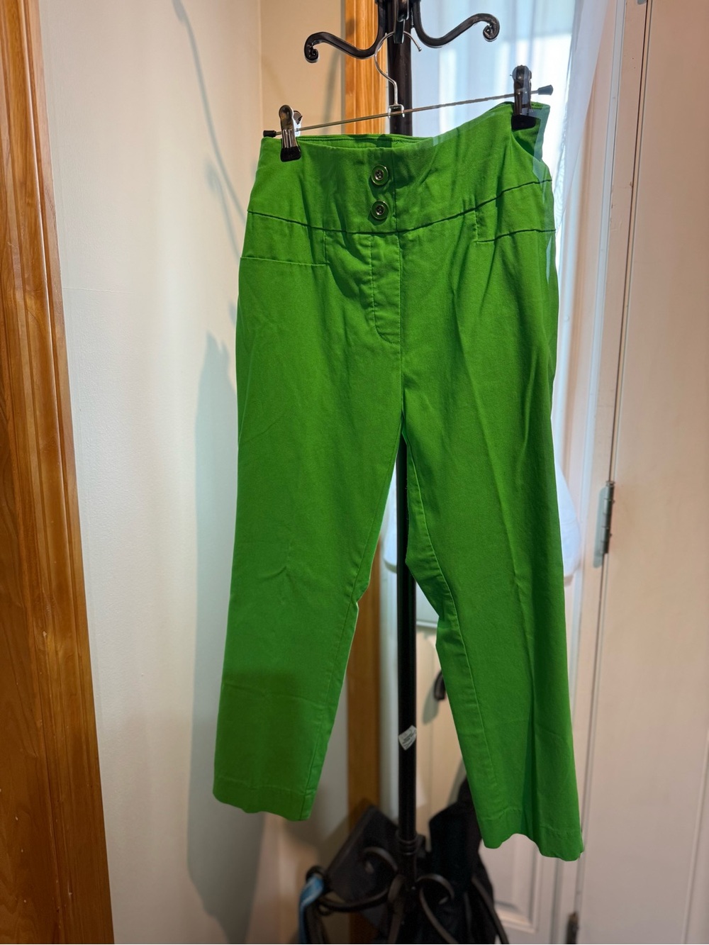 New York & Company Kelly Green High-Waist Pants